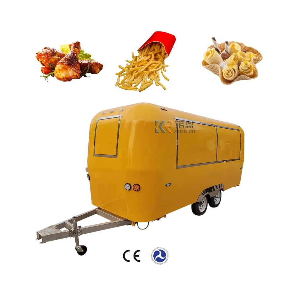 New Street Food Vending Cart Electric Vintage Food Truck Mobile Food Trailer Sale With Free Shipping