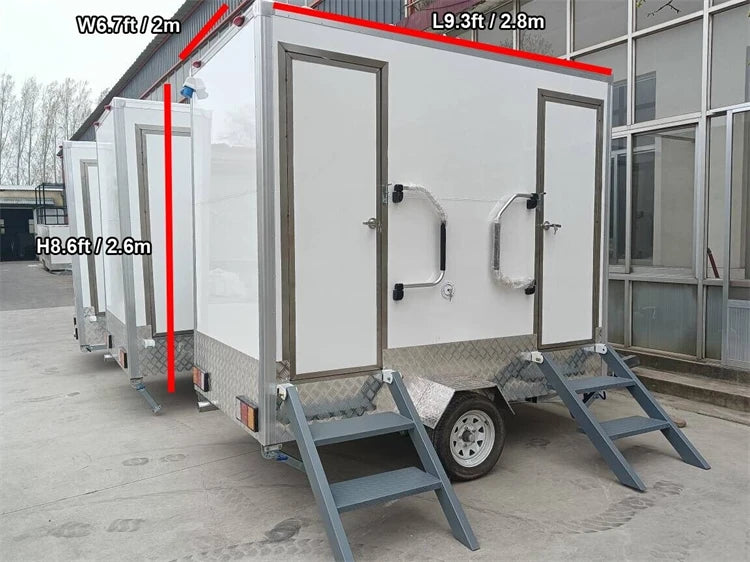 2024 New Fiberglass Mobile Caravans Camper Travel Trailer With Shower And Toilet Trailer