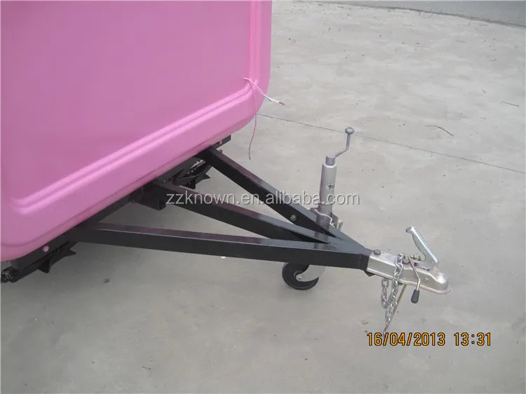 2023 KN-220H 2.2m length pink fast food trailer hot dog kiosk sandwich vending cart for sale