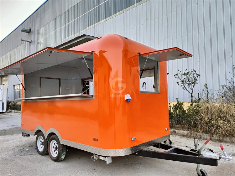 2023 popular long lifetime fast food cart/bbq trailer mobile coffee shop food truck for sale