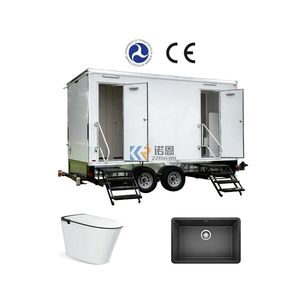 2023 Luxury Most Popular Toilets Plastic Outdoor Cheap Portable Mobile Toilet Restrooms Trailer