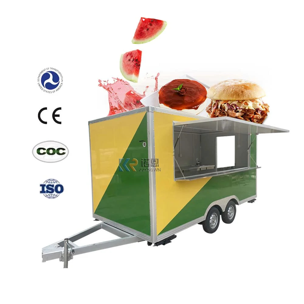 Mobile Food Trailer Cart Coffee Tea Cart Soft Ice Trailer For Sale Fast Food Truck Trailer for Sale USA