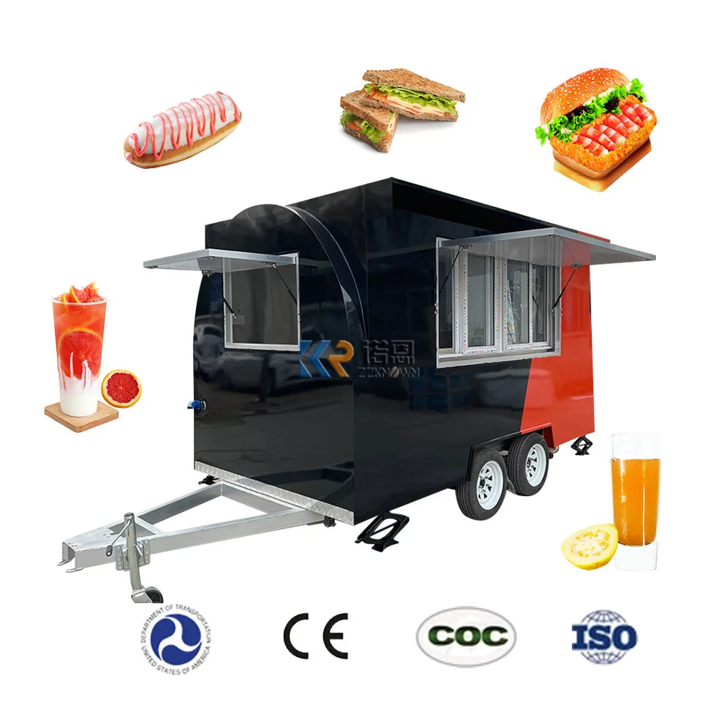 Snack Ice Cream Vending Truck Mobile Food Truck For Street Fast Food Trailer