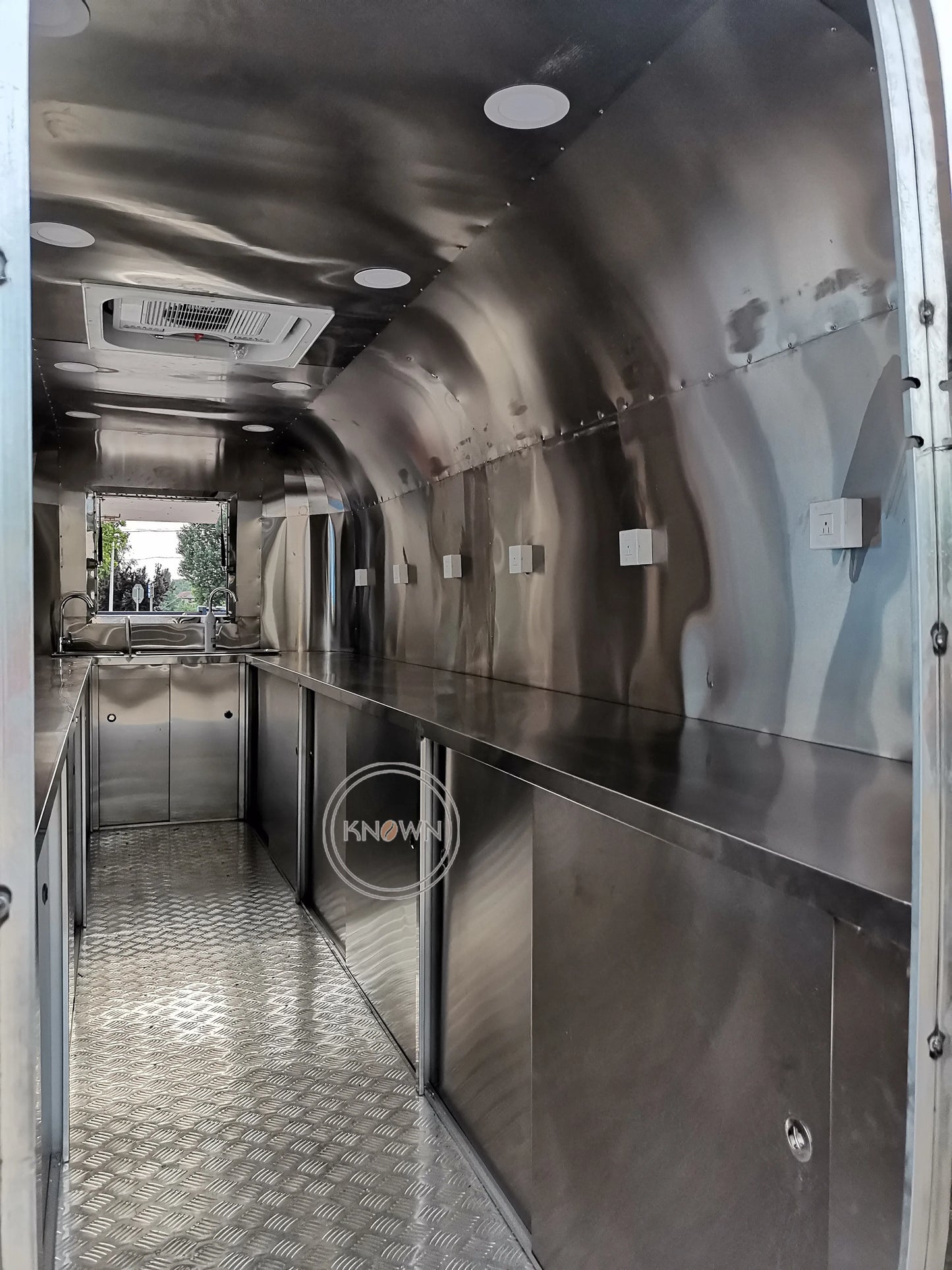 Los carros de comida móviles más vendidos Airstream, remolque de comida para concesión de perritos calientes de acero inoxidable, camión de comida remolcable a la venta