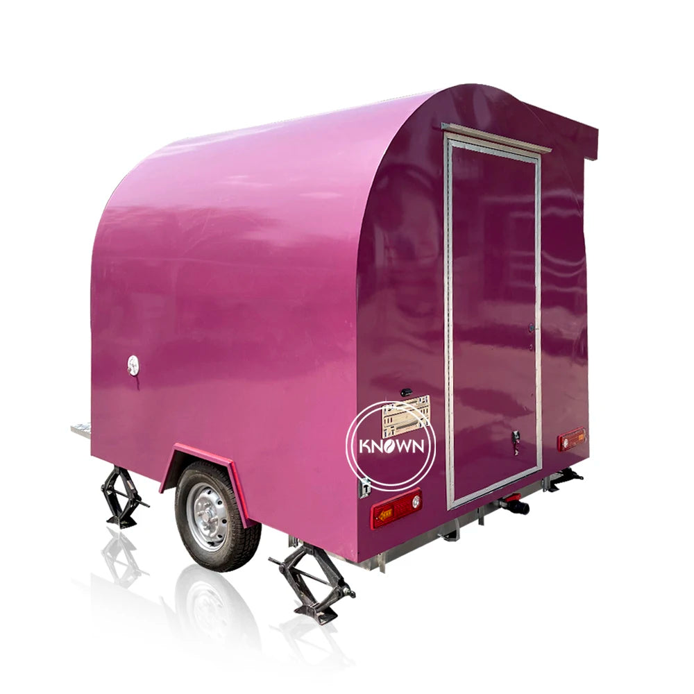 Mini Street Concession Food Cart Towing Bar Mobile Trailer Kitchen with Fully Equipment for Vending Fast Food