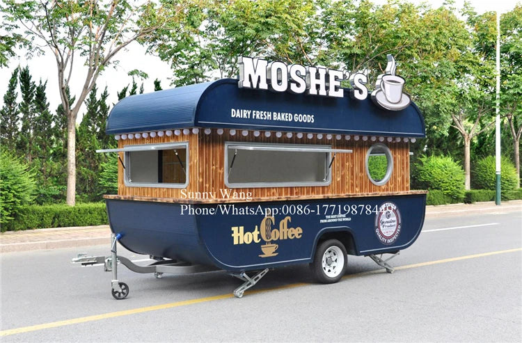 OEM Popular Designed Mobile hot dog cart , popcorn vending food truck, coffee bar food concession trailer